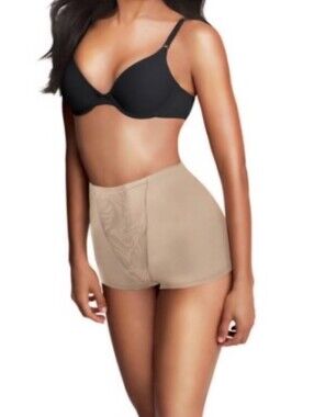 Maidenform Flexees Shaping Nude Boyshort Women's XL Flattening Slimming EUC